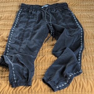 Anthropologie Black Textured Pants